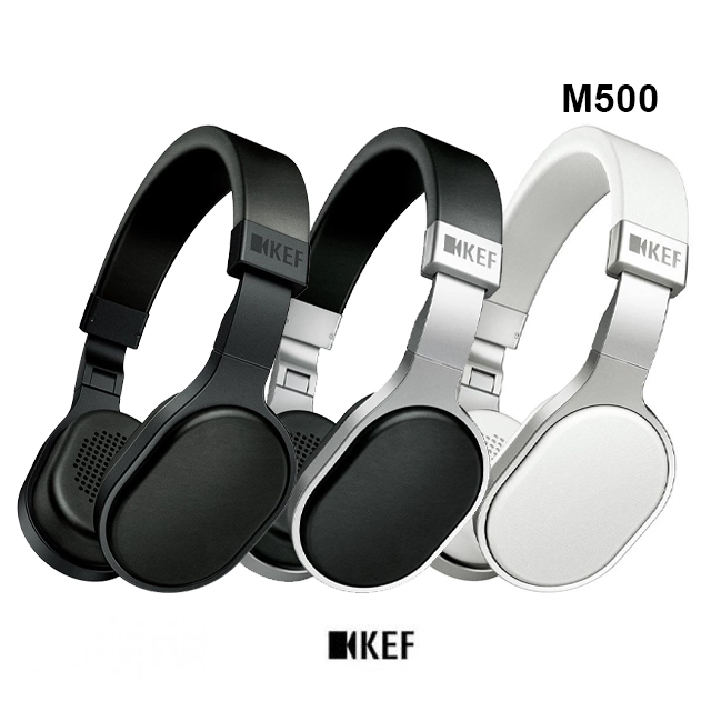 637203211201 KEF M500 Hi-Fi On-Ear Headphones - Aluminum/Black