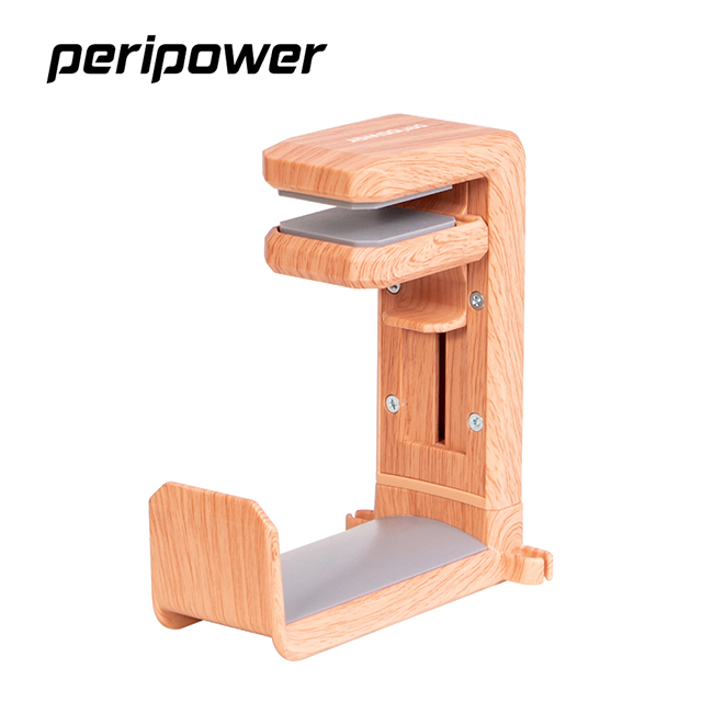peripower MO-02 桌邊夾式頭戴型耳機架 (木紋)