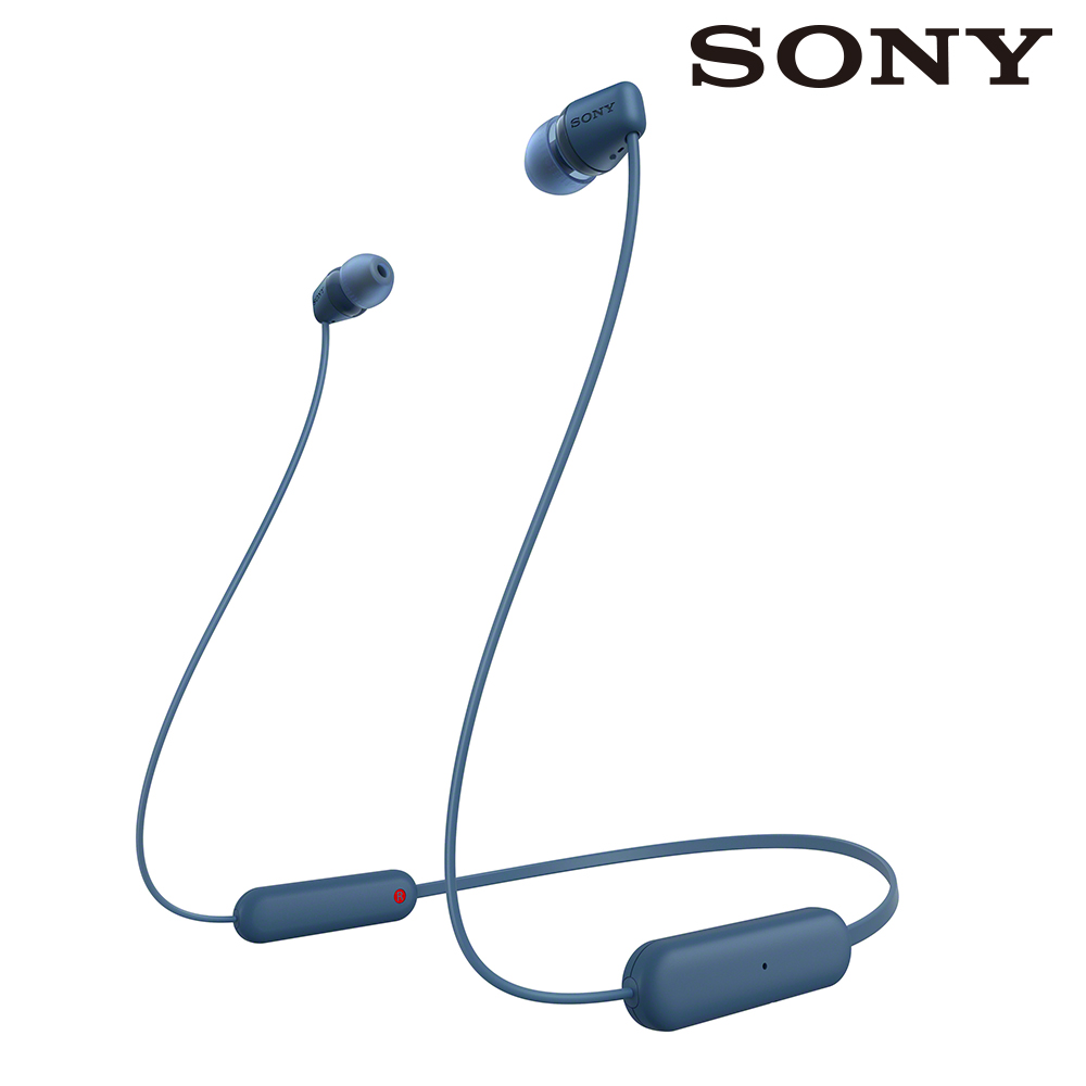 [福利品 SONY WI-C100 無線 入耳式 藍牙耳機 藍色