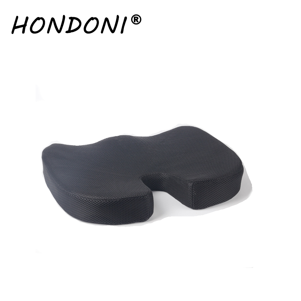 HONDONI 新款3D護腰靠墊 記憶靠墊 居家背墊 汽車舒壓腰靠墊 (透氣舒爽暗黑)
