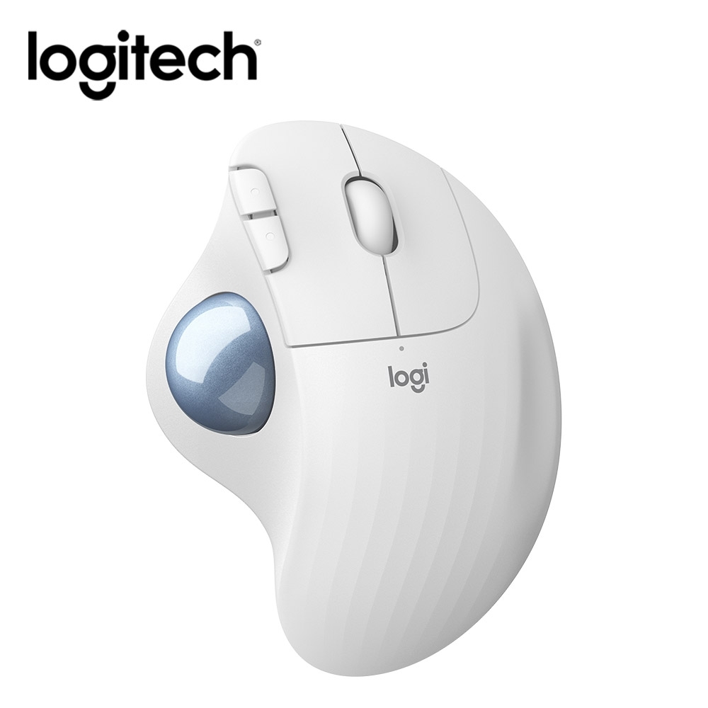 【Logitech 羅技】Ergo M575 無線軌跡球滑鼠 - 白
