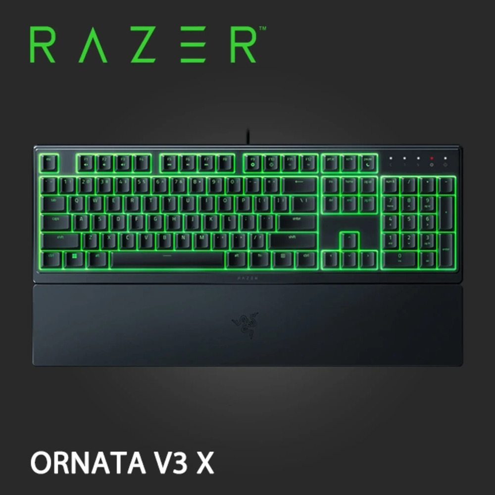 【雷蛇 Razer】 Ornata V3X 雨林狼蛛V3X 薄膜式RGB鍵盤 中刻