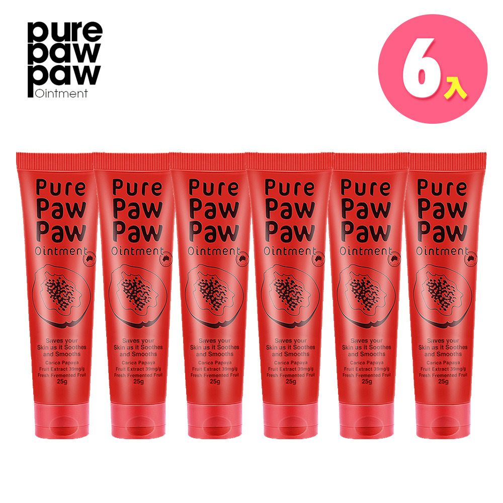 【6入組】Pure Paw Paw 神奇萬用木瓜霜 25g (紅)