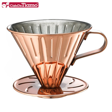 Tiamo 0916 V02不鏽鋼咖啡濾杯組1-4人-附濾紙量匙(HG5034BZ)