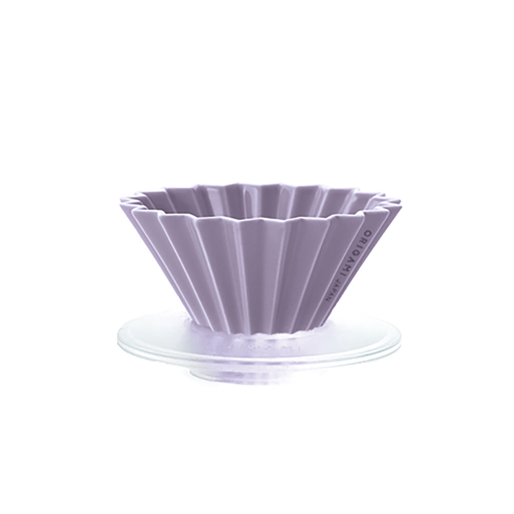 日本ORIGAMI 摺紙咖啡陶瓷濾杯組 S 第二代（AS杯座）（淺紫色）