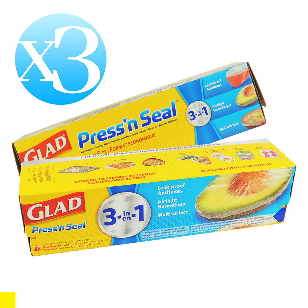 Glad Press'n Seal Food Wrap, 140 Square Foot Roll (3 pk.) - Sam's Club
