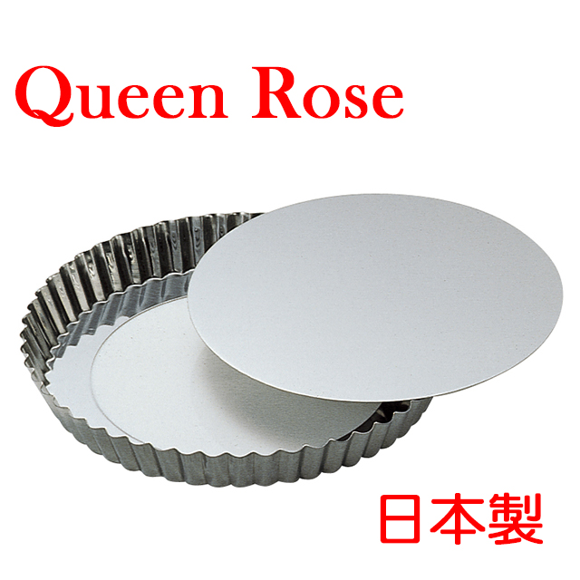 日本霜鳥Queen Rose不銹鋼活動菊花派盤18cm
