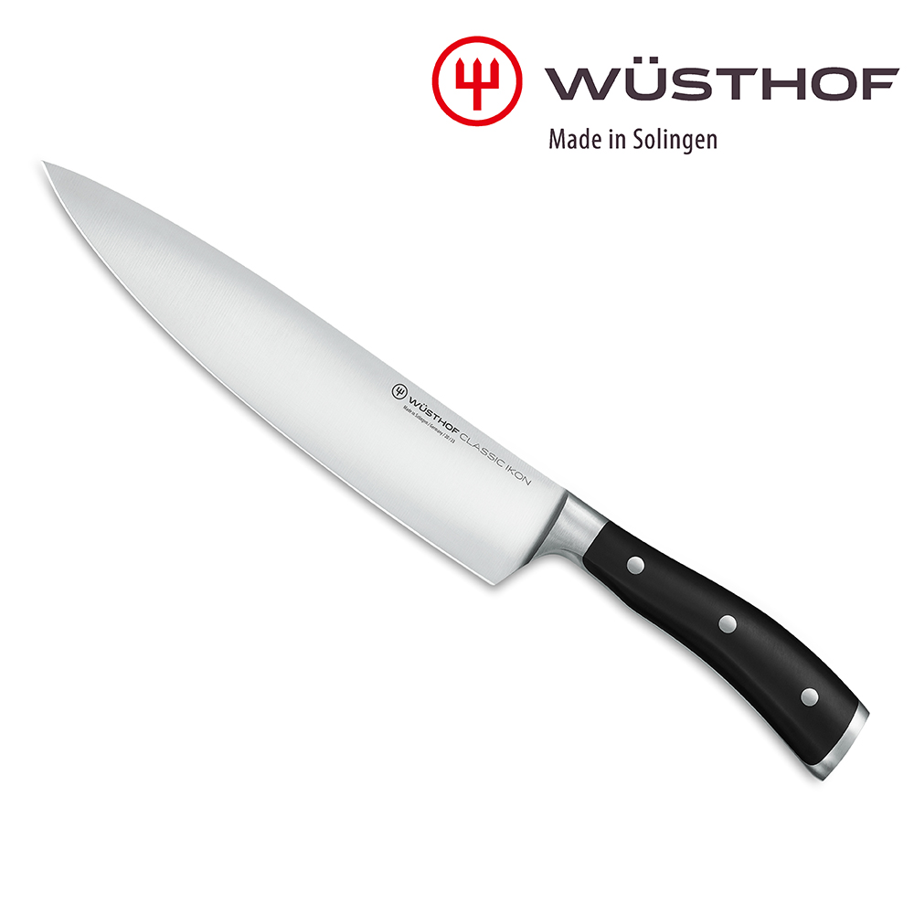 《WUSTHOF》德國三叉牌CLASSIC IKON black 23cm主廚刀