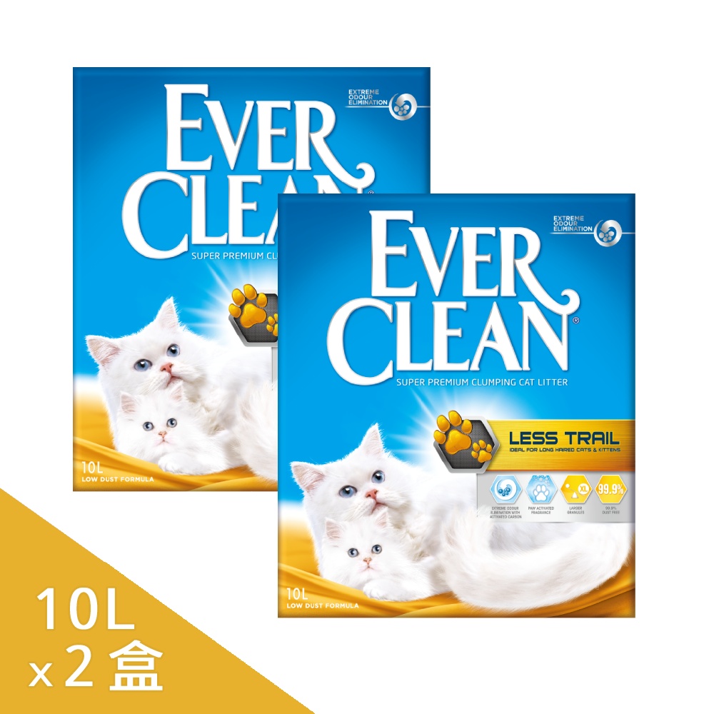 【2盒】【EverClean 藍鑽】強效凝結除臭貓砂10L(歐規) 粗顆粒低塵