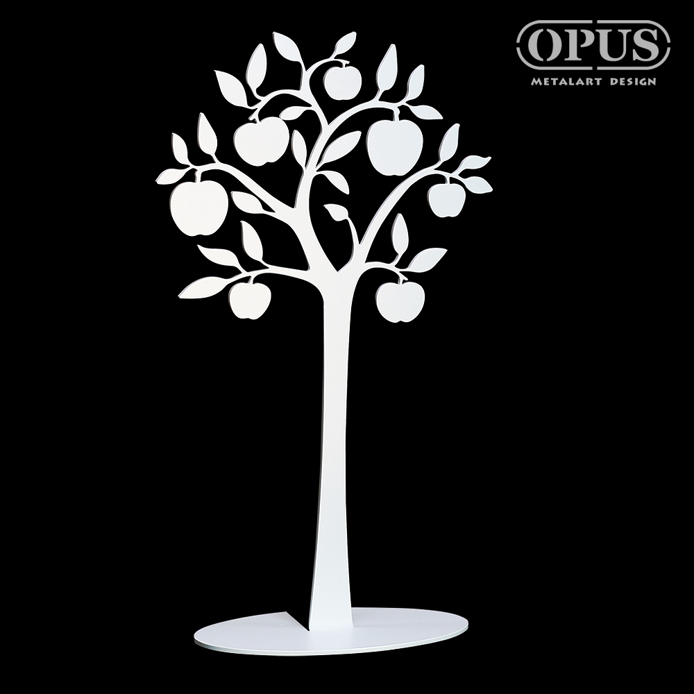【OPUS東齊金工】歐式鐵藝飾品架-蘋果樹(白) 展示架收納架首飾架項鍊耳環珠寶飾品掛架 PI-ap02W