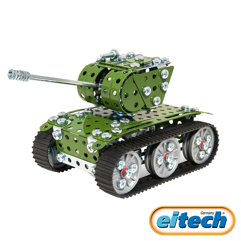 【德國eitech】益智鋼鐵玩具-裝甲坦克(綠色) C210
