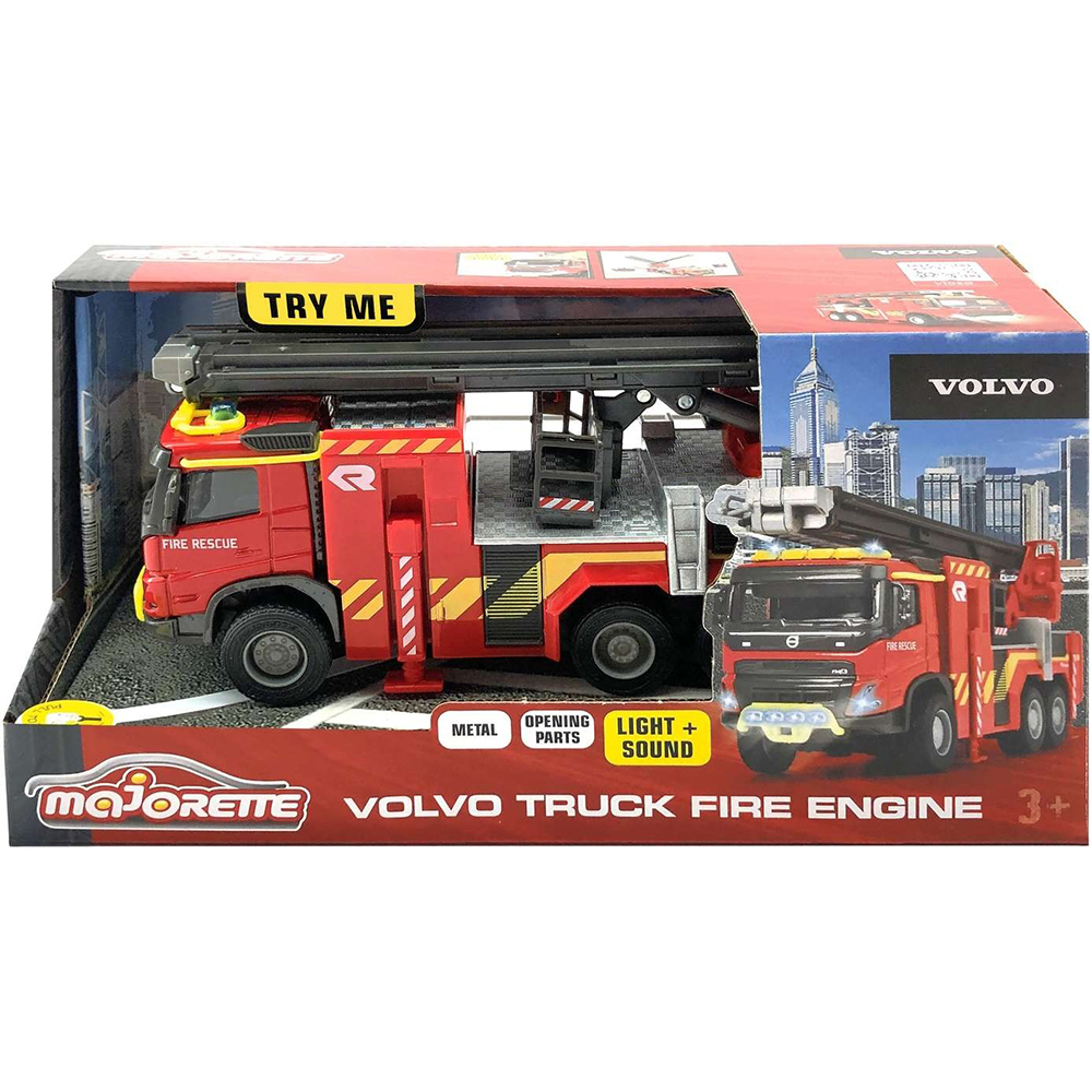《 美捷輪 Majorette 》大合金-Volvo 聲光消防車