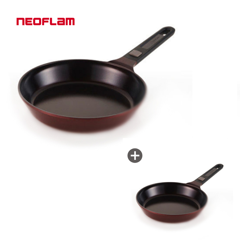 【NEOFLAM】My Pan系列可拆式陶瓷28cm平底鍋-紅寶石(可拆手把)*2入組