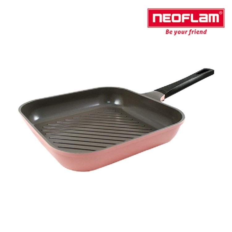 NEOFLAM Mitra系列28cm方型煎鍋-三色可選