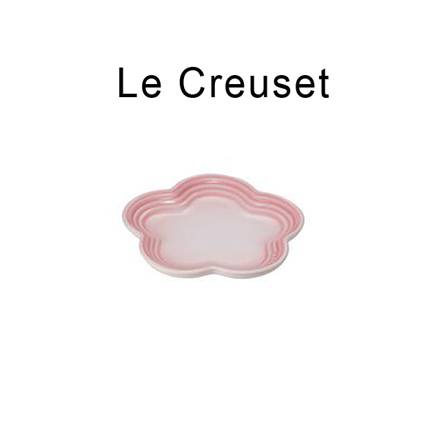 Le Creuset 瓷器花型淺盤 貝殼粉 直徑14cm Pchome 24h購物