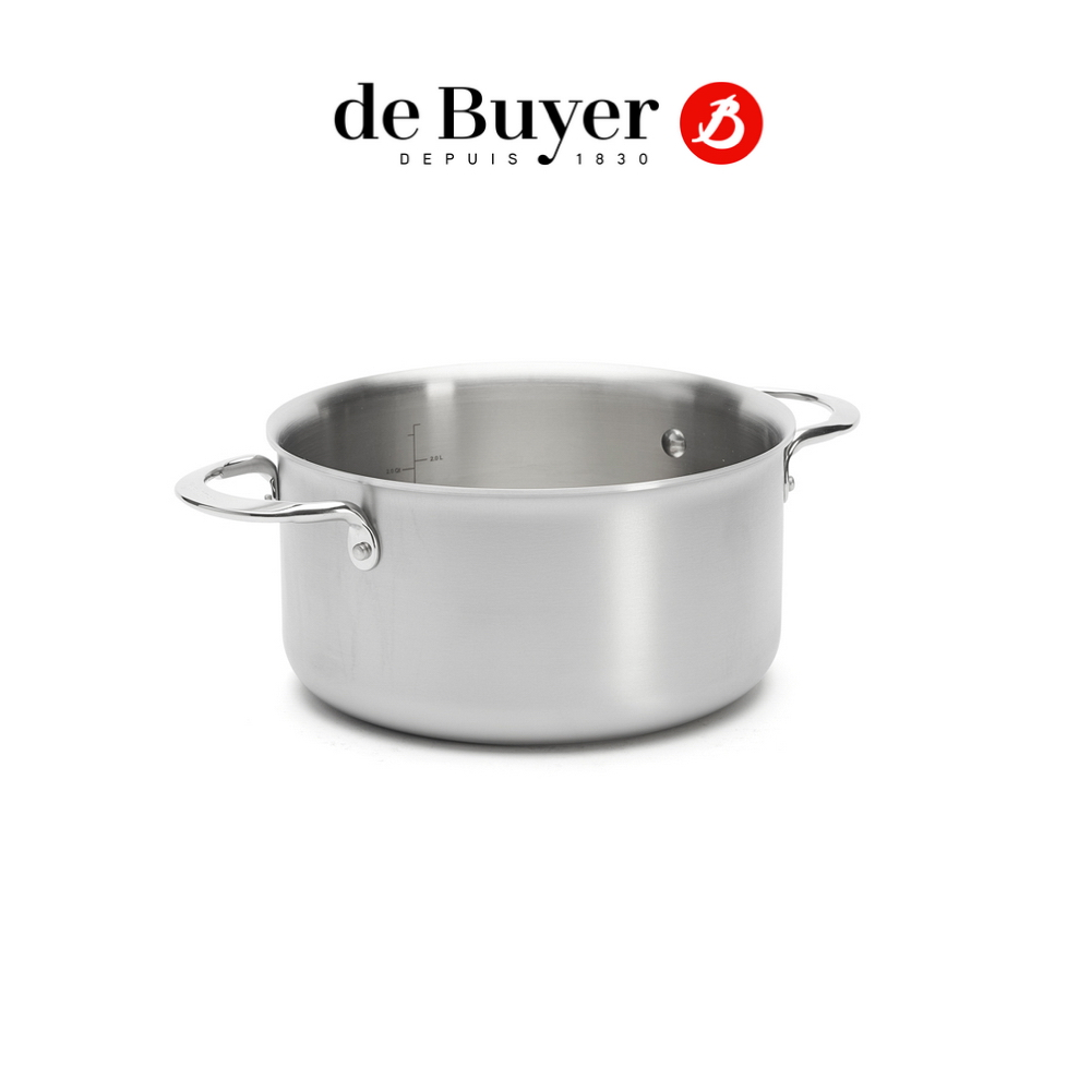 de Buyer 法國畢耶 Alchimy系列 3層複合不鏽鋼雙耳湯鍋20cm(不含鍋蓋)