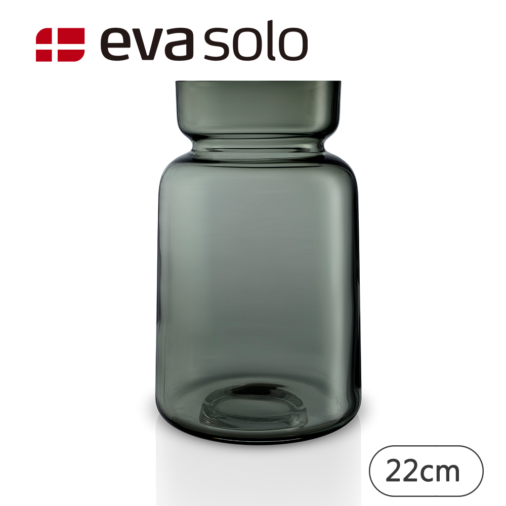 【Eva Solo】丹麥剪影玻璃花瓶22cm-黑