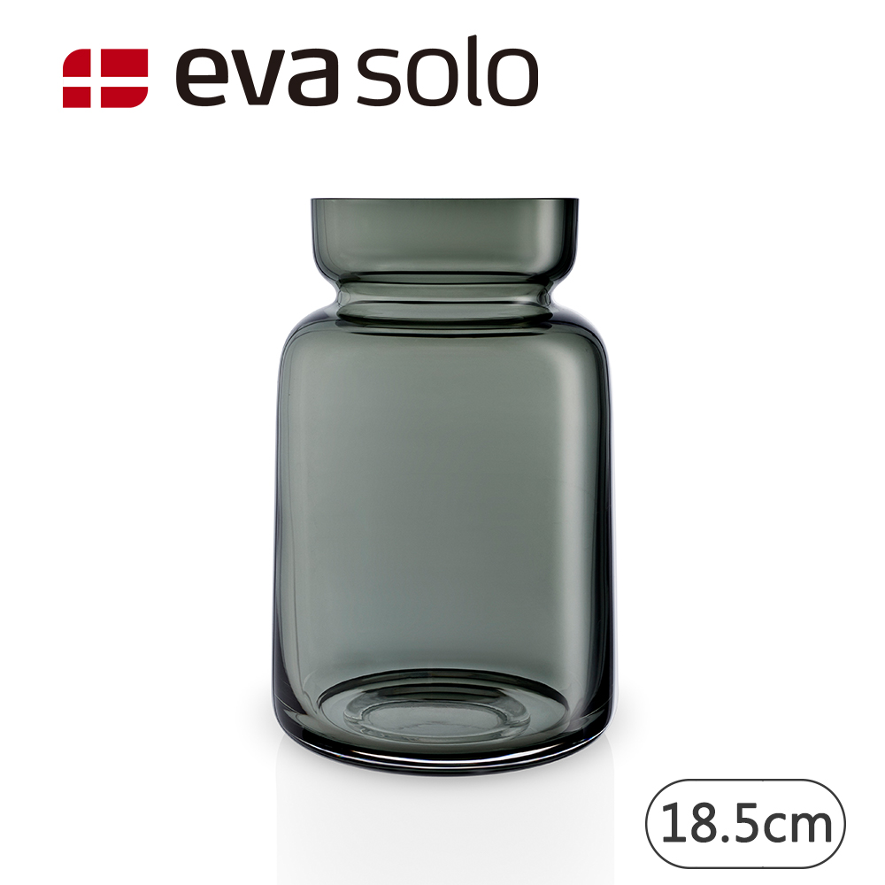 【Eva Solo】丹麥剪影玻璃花瓶18.5cm-黑