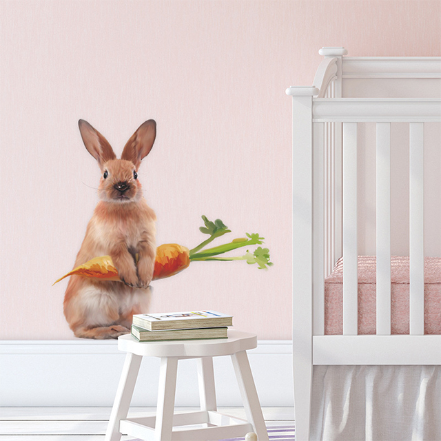 《Style-life》情境壁貼◇居家裝飾牆貼地貼傢俱貼玻璃貼★童趣漫漫-兔兔紅蘿蔔
