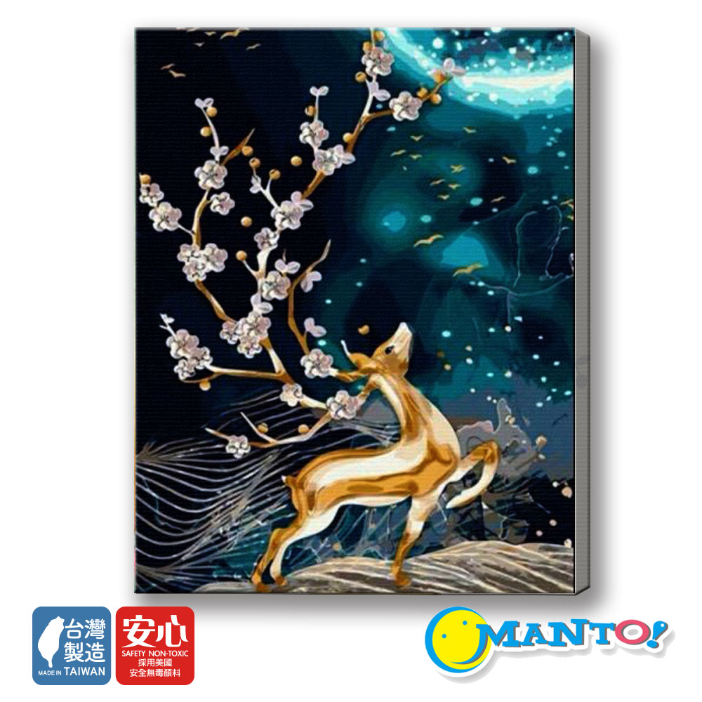 Manto 月下花鹿 數字油畫 40x50cm Pchome 24h購物