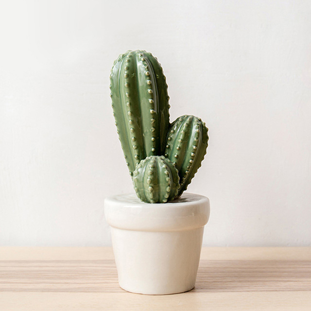 Meric Garden 北歐ins風仿真陶瓷仙人掌擺飾 C款 Pchome 24h購物