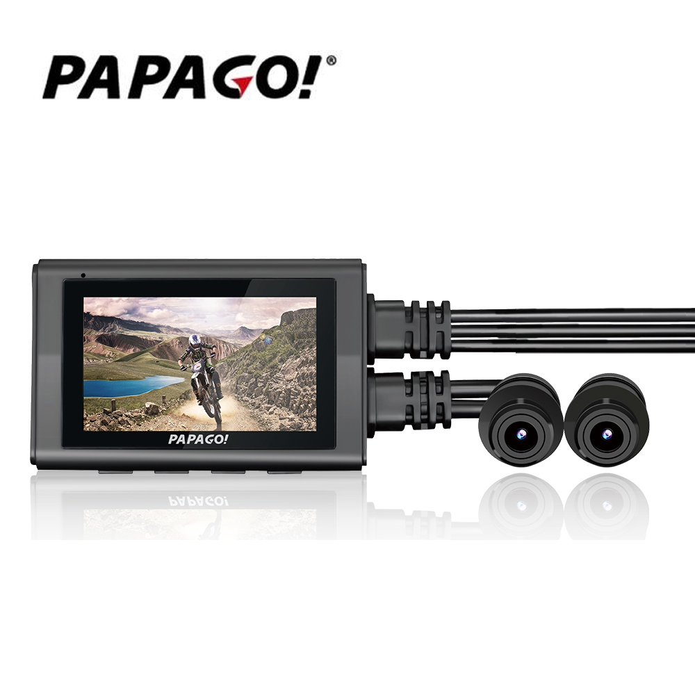 PAPAGO MOTO 3 WIFI 星光夜視雙鏡頭機車行車紀錄器＋32G記憶卡