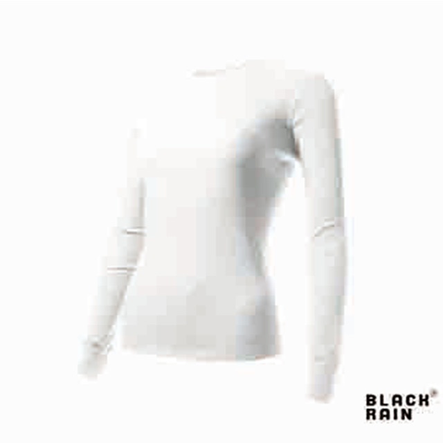 【荷蘭Black Rain】女款 銀離子圓領保暖衣BR602021 (90白)
