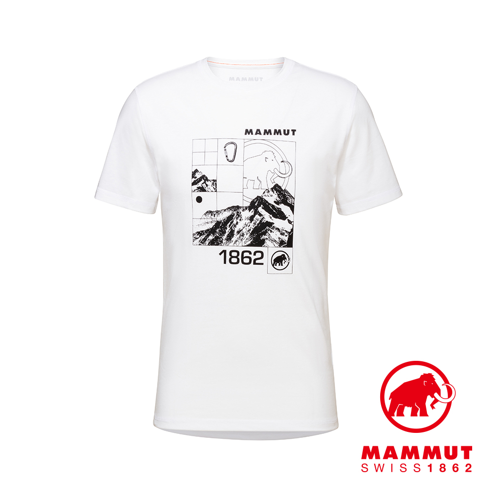【Mammut 長毛象】Mammut Core T-Shirt Men Tiles 輕便機能短袖T 男款 白色 #1017-04060
