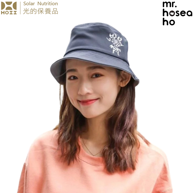【后益 HOII】HOSEA HO 時尚雙面圓筒帽★黑灰雙面-UPF50+抗UV防曬涼感先進光學機能布