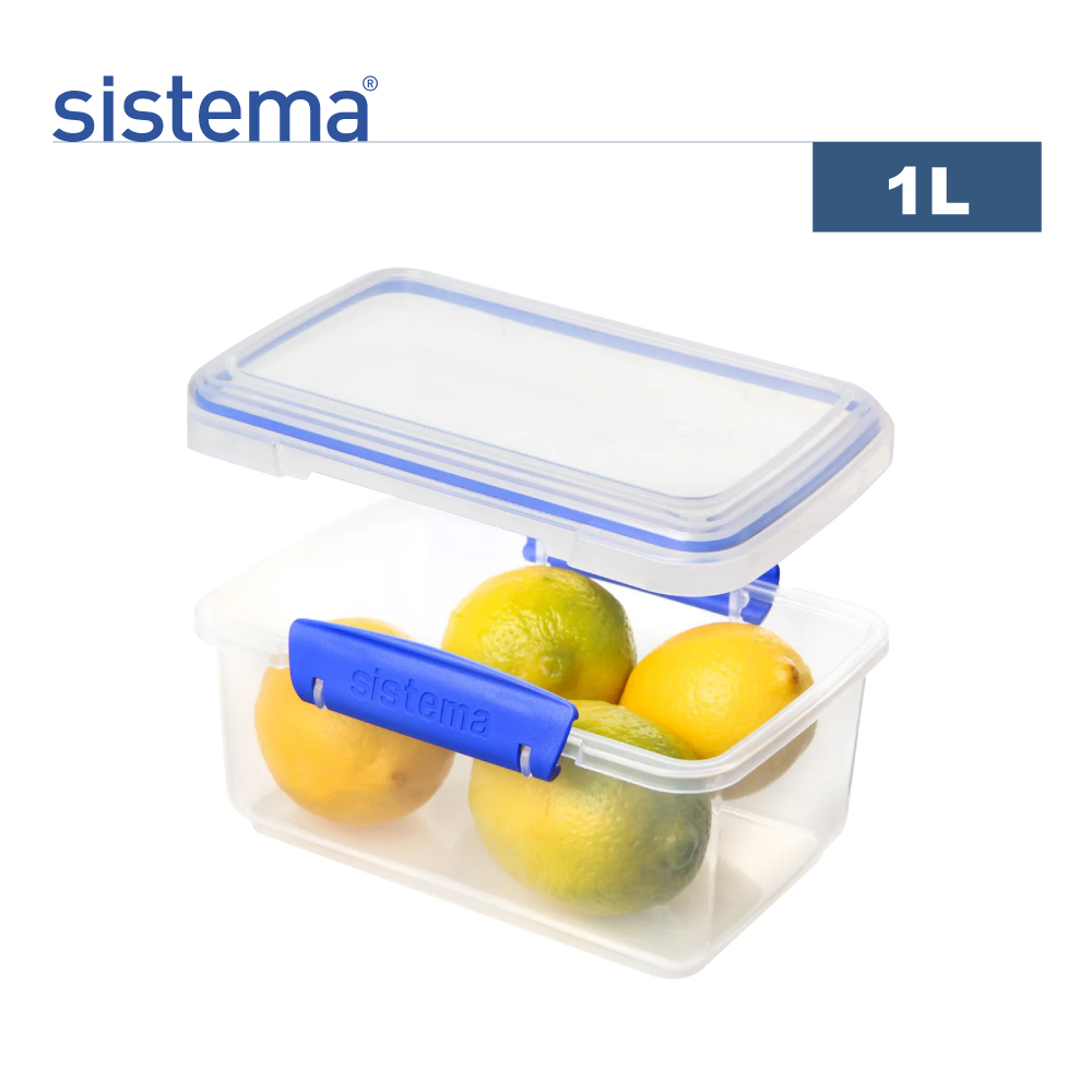 【sistema】紐西蘭進口扣式保鮮盒-1L
