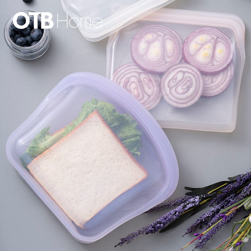 OTB 3D鉑金矽膠保鮮袋1800ml (木槿紫)