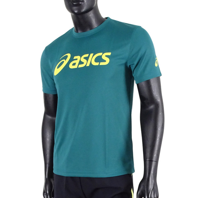 Asics T-Shirts [K31415-82 男 短袖 T恤 運動 透氣 排汗 吸濕 快乾 抗UV 台灣製 綠
