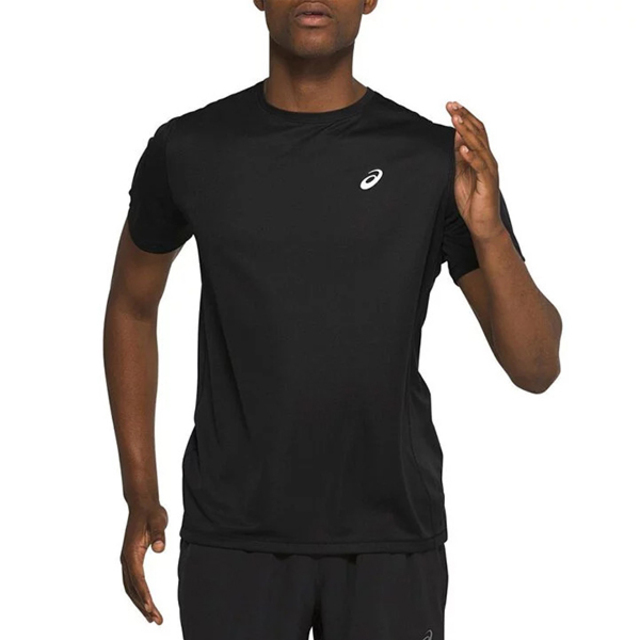 Asics T-Shirts [2011A813-001 男 短袖 T恤 運動 跑步 吸濕排汗 環保 輕量 海外版 黑