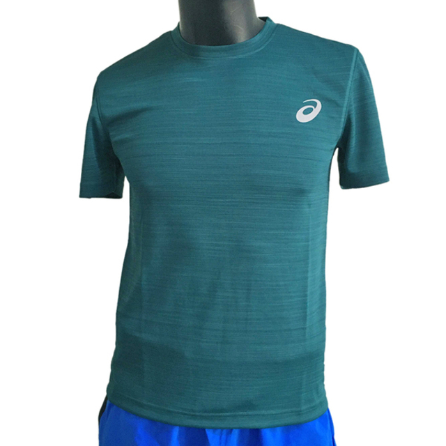 Asics T-Shirts [K11615-82 男女 短袖 T恤 運動 排汗 吸濕 快乾 柔軟 舒適 台灣製 墨綠