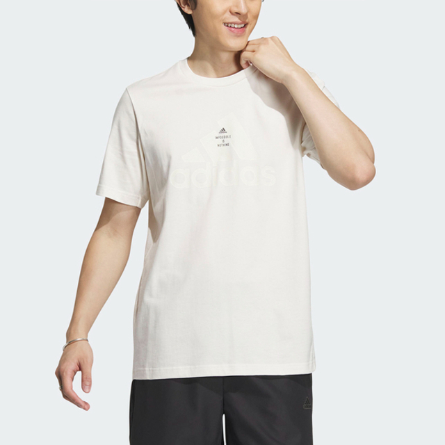 Adidas TH Logo Tee [IA8094 男 短袖 上衣 T恤 亞洲版 運動 訓練 休閒 柔軟 棉質 白
