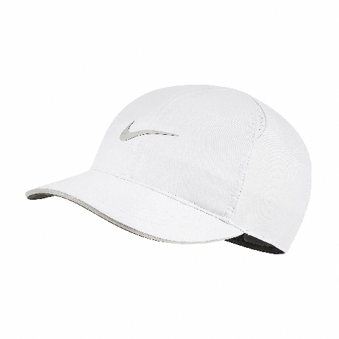 Nike 帽子 Aerobill Featherlight 吸濕排汗 運動休閒 遮陽 棒球帽 老帽 白 銀  AR2028-100