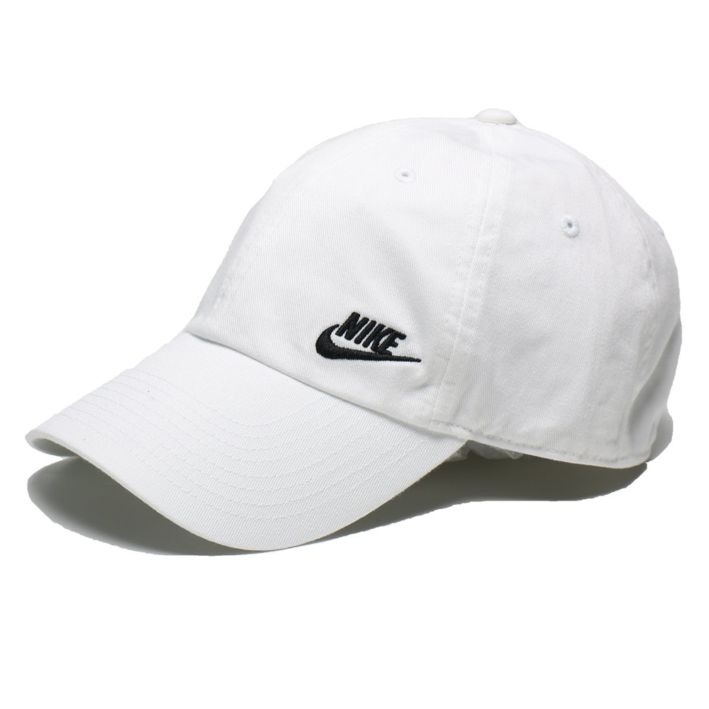 NIKE 運動帽老帽NSW 白刺繡小LOGO 可調式棒球帽AO8662-101 - PChome 24h購物