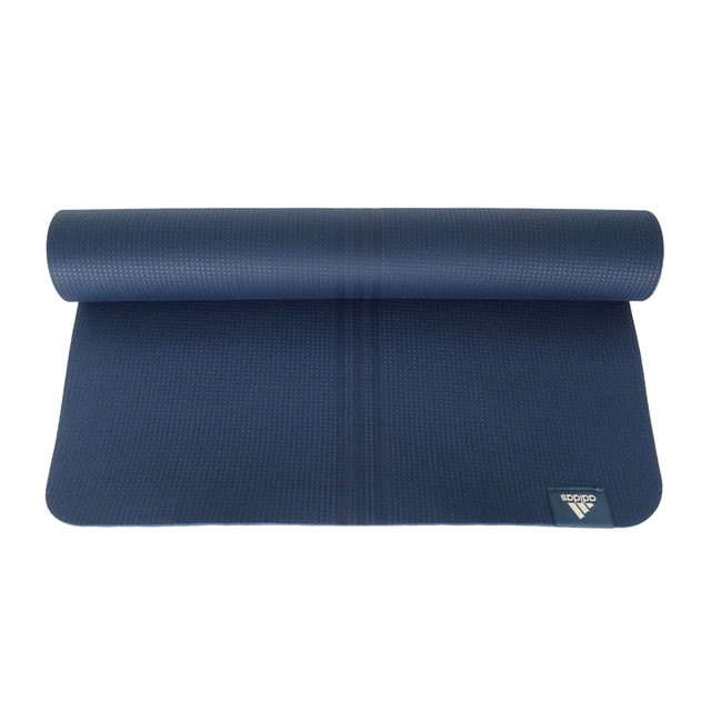Adidas Yoga Mat [GK8646] 瑜珈墊 止滑 抓地力 運動 練習 方便 176 x 61cm 深藍 PChome 24h購物