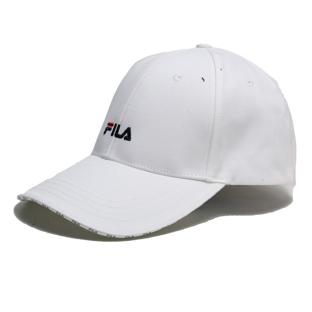 FILA 老帽 棒球帽 基本LOGO 滾邊 帽子 白色 HTW1002WT