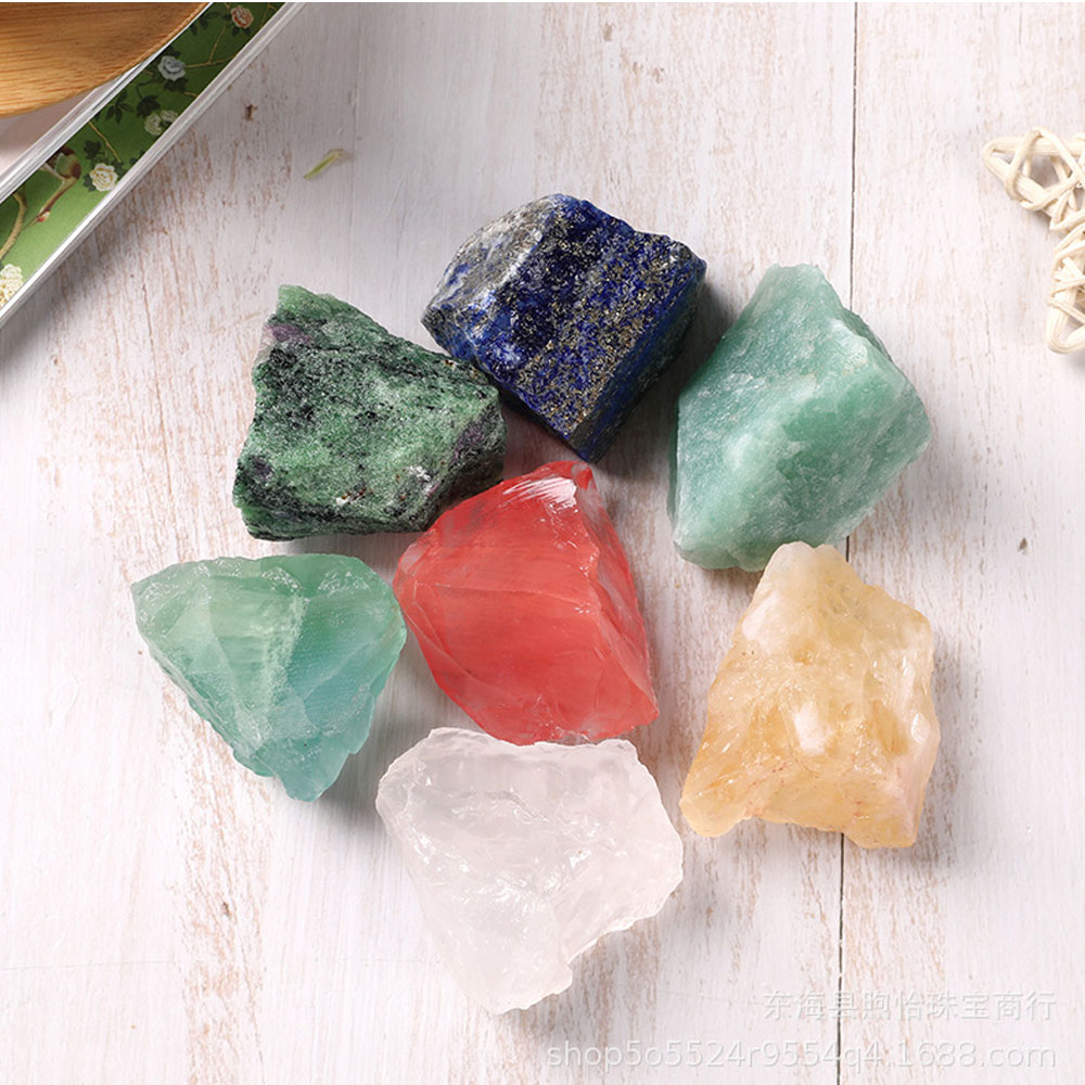 原藝坊 天然能量石七脈輪原石共七顆 約2 4公分不規則形狀 Pchome 24h購物