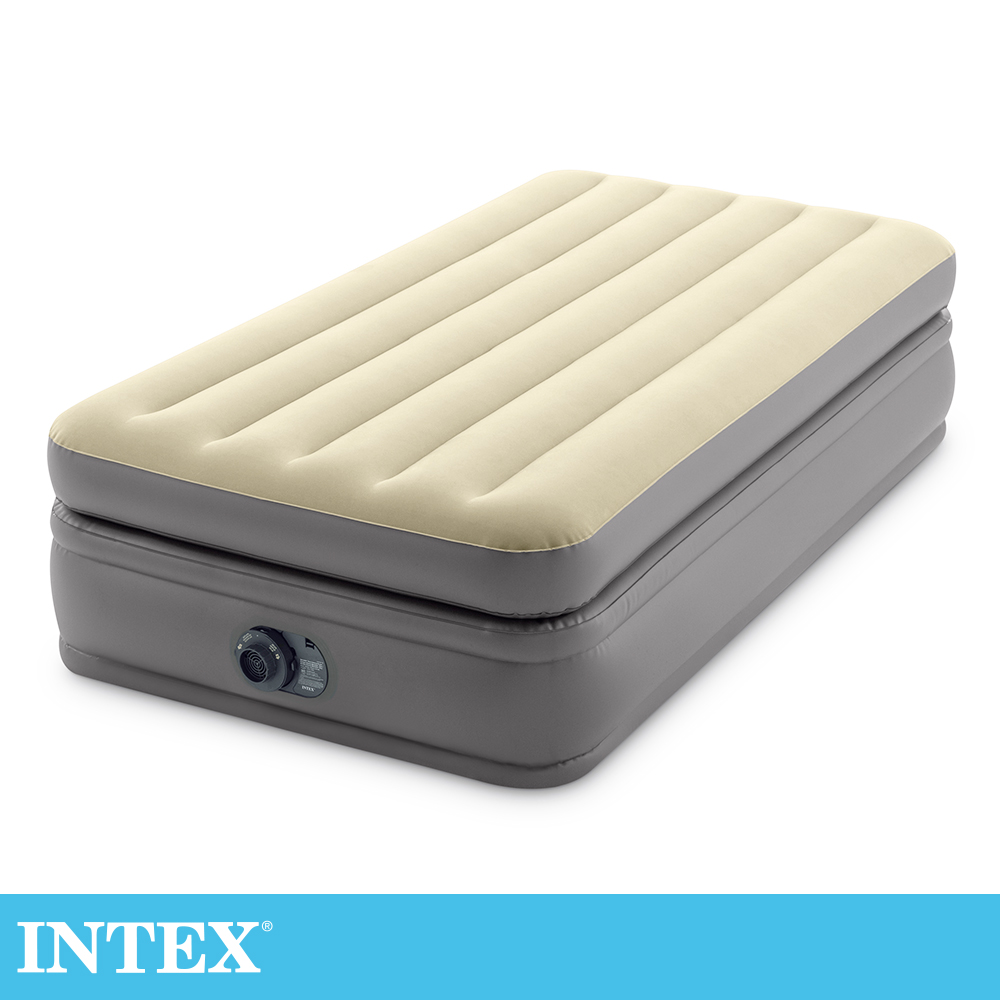 INTEX 豪華雙氣室加高單人加大充氣床墊-99x191x高51cm (64161ED)