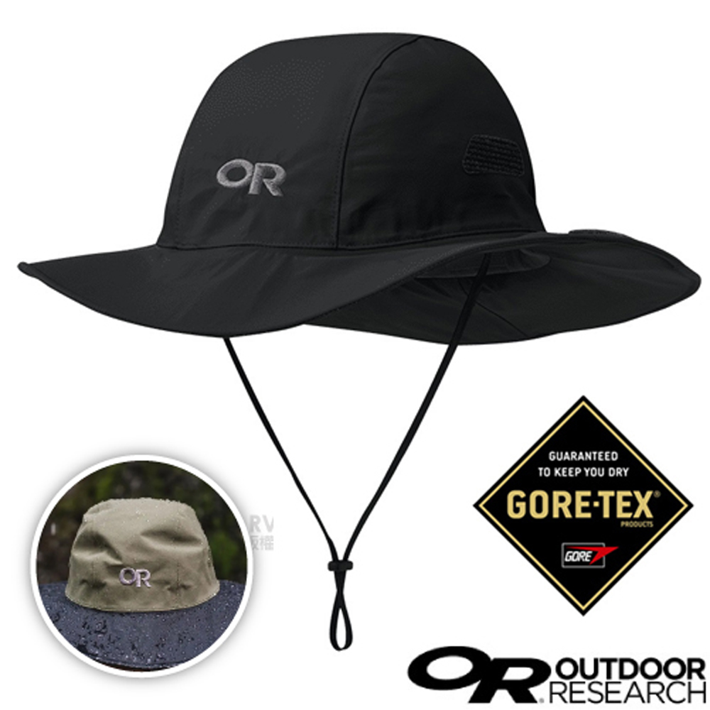 【Outdoor Research】Seattle Sombrero 熱賣款 GORE-TEX防風防水遮陽圓盤帽/280135-0001 黑