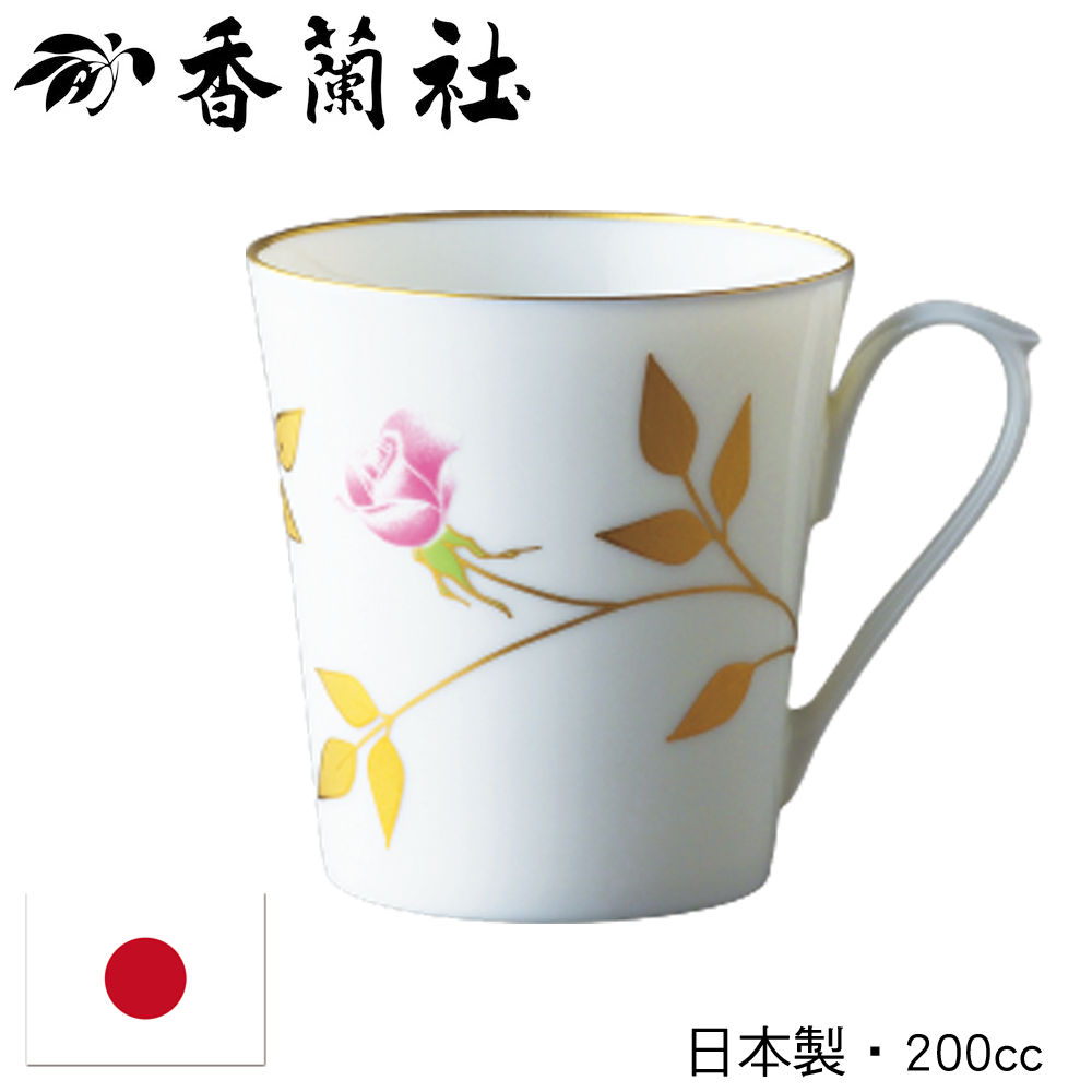 香蘭社 日本馬克杯 白底薔薇 0ml Pchome 24h購物