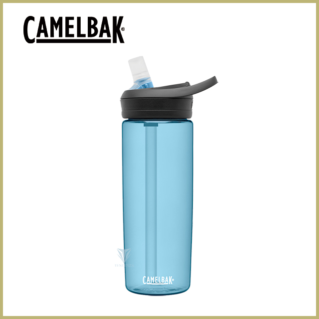 【美國CamelBak】600ml eddy+多水吸管水瓶 透藍