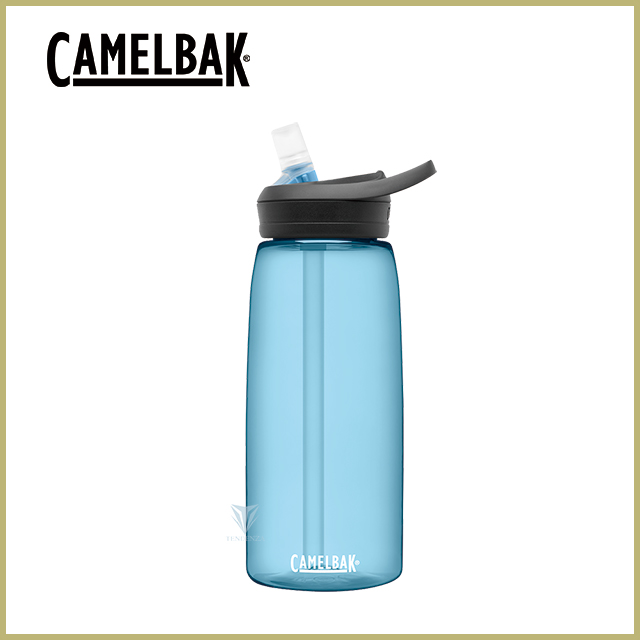 【美國CamelBak】1000ml eddy+多水吸管水瓶 透藍
