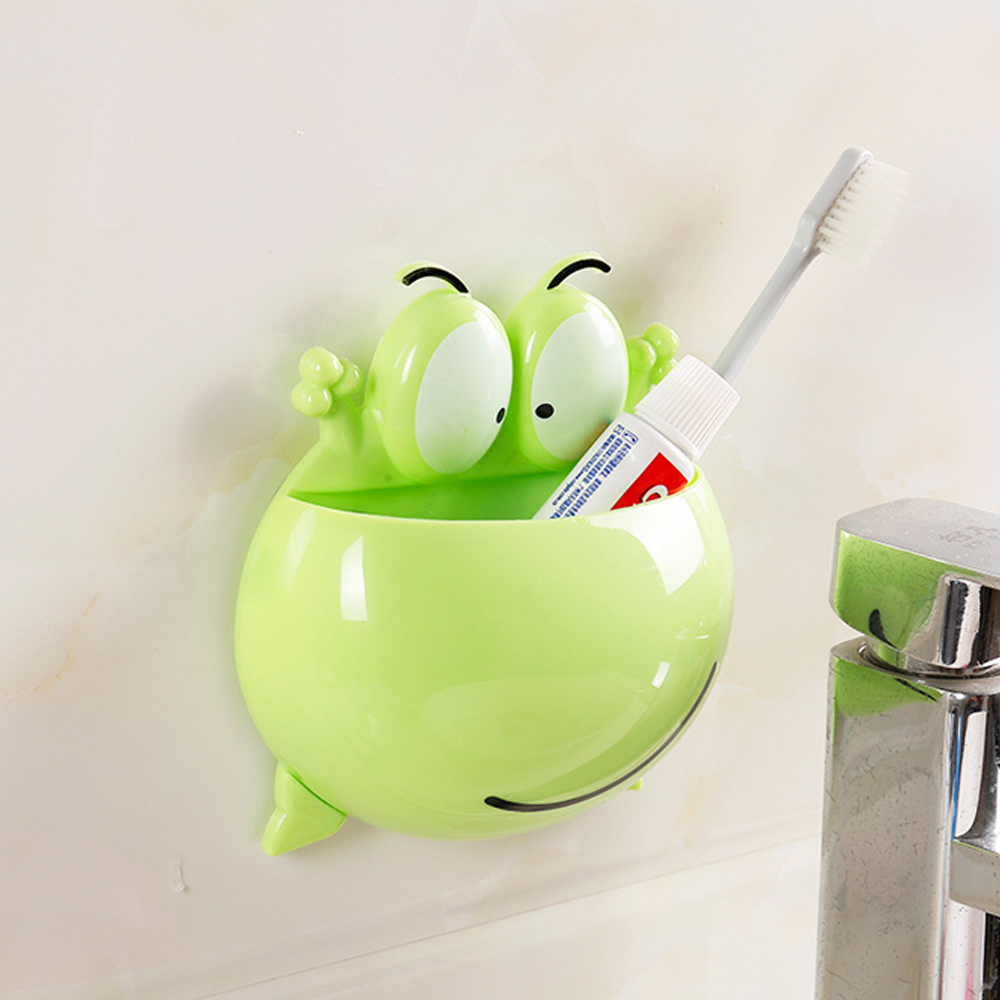 青蛙吸盤牙刷架