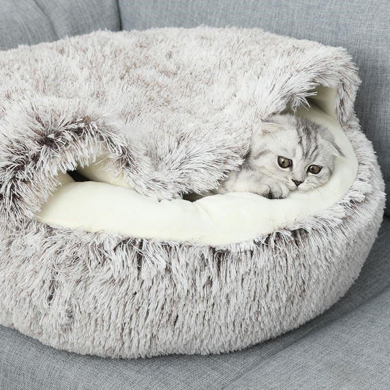 Caiyi 貓窩 狗窩 寵物貝殼窩 寵物床 寵物窩 睡窩 寵物深度睡眠窩 50cm