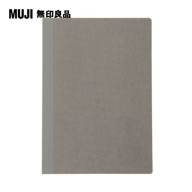 【MUJI 無印良品】上質紙易開筆記本(橫線縱向點狀)/80張.B6.淺灰