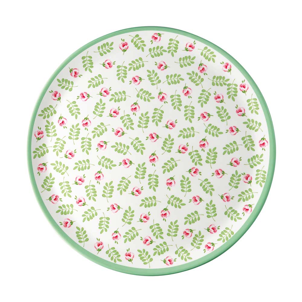 【WUZ屋子】丹麥GreenGate Lily petit white 美耐皿餐盤25.5cm