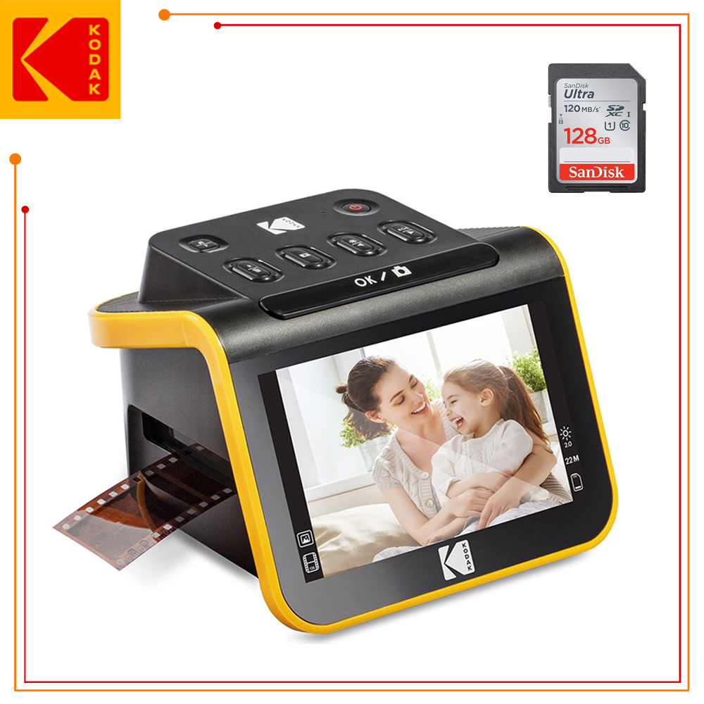 KODAK 柯達 LED螢幕式懷舊膠捲/幻燈片掃描機(RODFS50)公司貨